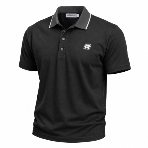 Polo-Shirt | R-Logo | Cotton | schwarz