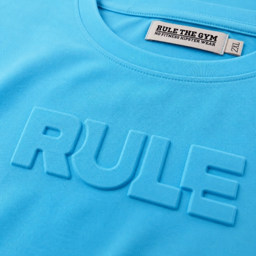 T-Shirt | RULE | 3D | Cotton | hellblau