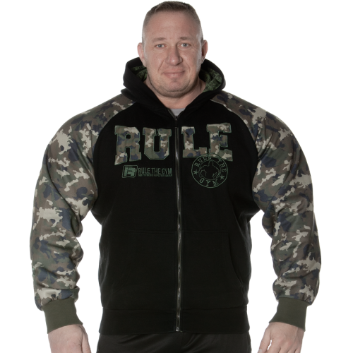 Hoodie-Kapuzenjacke "Heavy" (Camouflage) mit Flex-Zonen