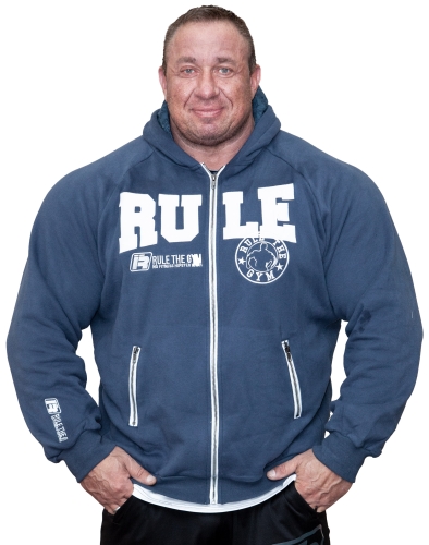 Hoodie-Kapuzenjacke "Heavy" (marine-blau) mit Flex-Zonen