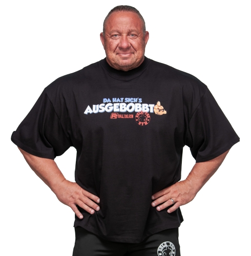 T-Shirt "Ausgebobbt" schwarz [Baumwolle|Oversize]