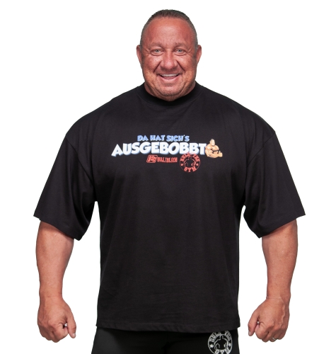 T-Shirt "Ausgebobbt" schwarz [Baumwolle|Oversize]