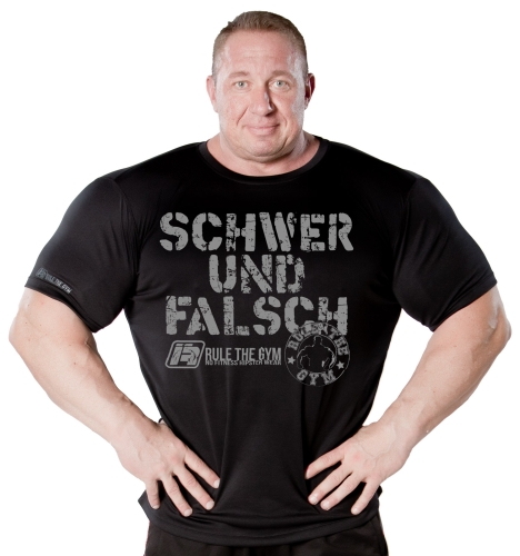 T-Shirt "Schwer und falsch" schwarz [Thermo | Funktion]