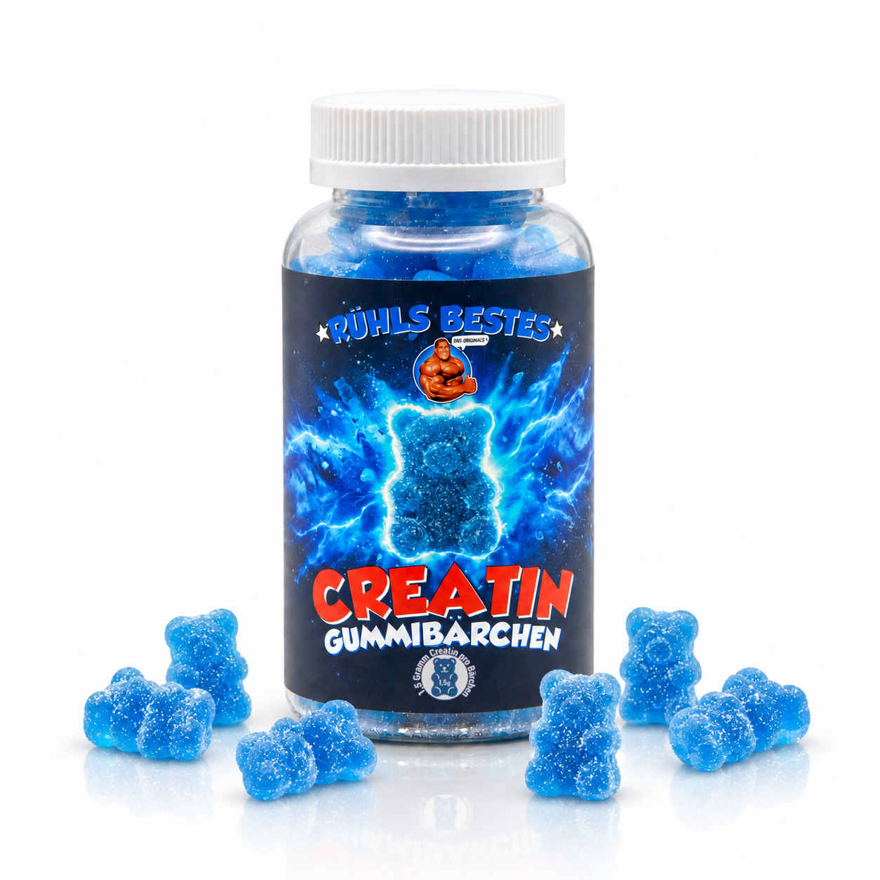 Creatin Gummibärchen mit Geschmack Blaubeere