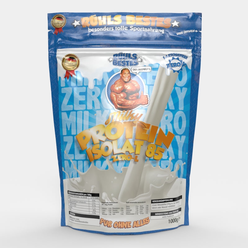 Milch Protein Isolat - Pur ohne alles, 85% Eiweiß, laktosefrei