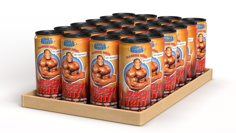 Energy-Drink "Arschtritt" 24er-Packung (Getränke-Dosen 330ml)