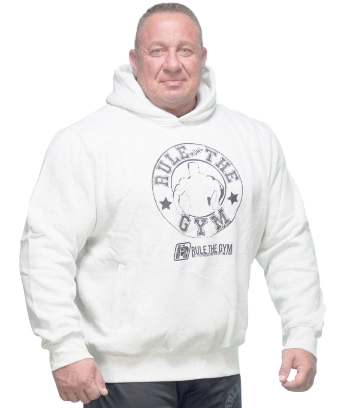 Outdoor Kapuzen-Pullover hellgrau-meliert