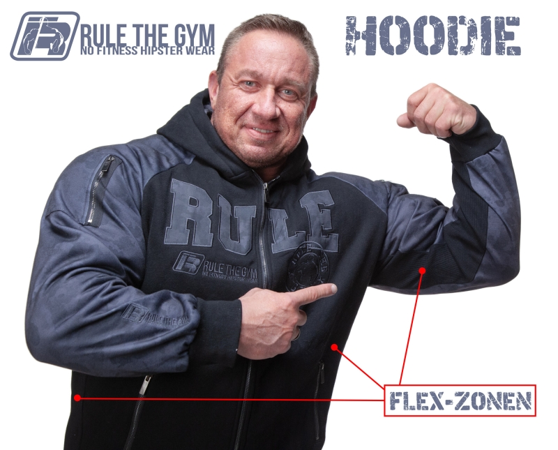 Hoodie-Kapuzenjacke "Heavy" (Urban-Camouflage) mit Flex-Zonen