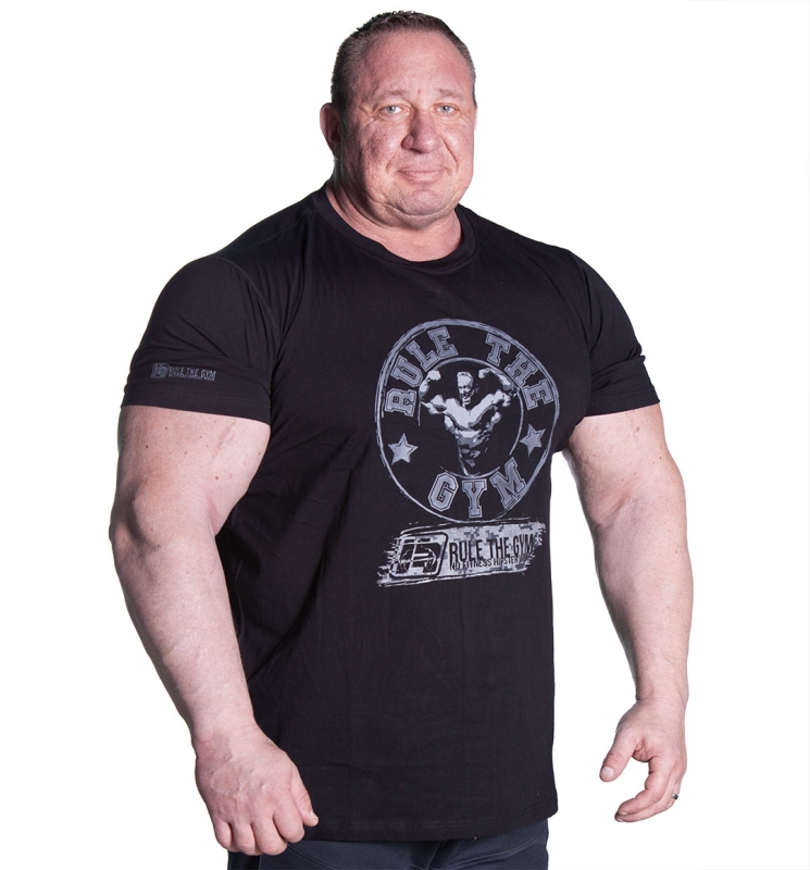 T-Shirt "Doppelbizeps" schwarz [Baumwolle]