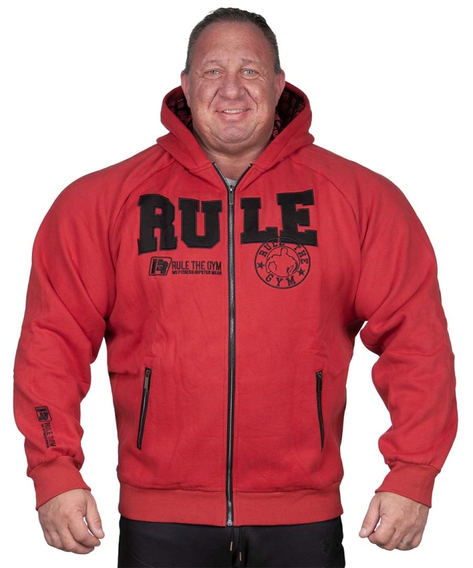 Kapuzenjacke "Hoodie" (rot) mit Flex-Zonen