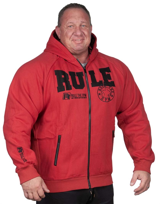 Kapuzenjacke "Hoodie" (rot) mit Flex-Zonen