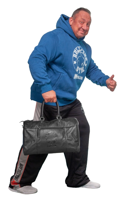 schwarze Tasche aus echtem Leder