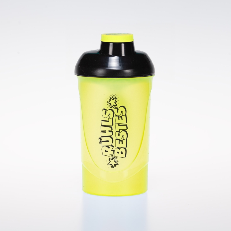 Shaker für Proteinshake gelb-schwarz