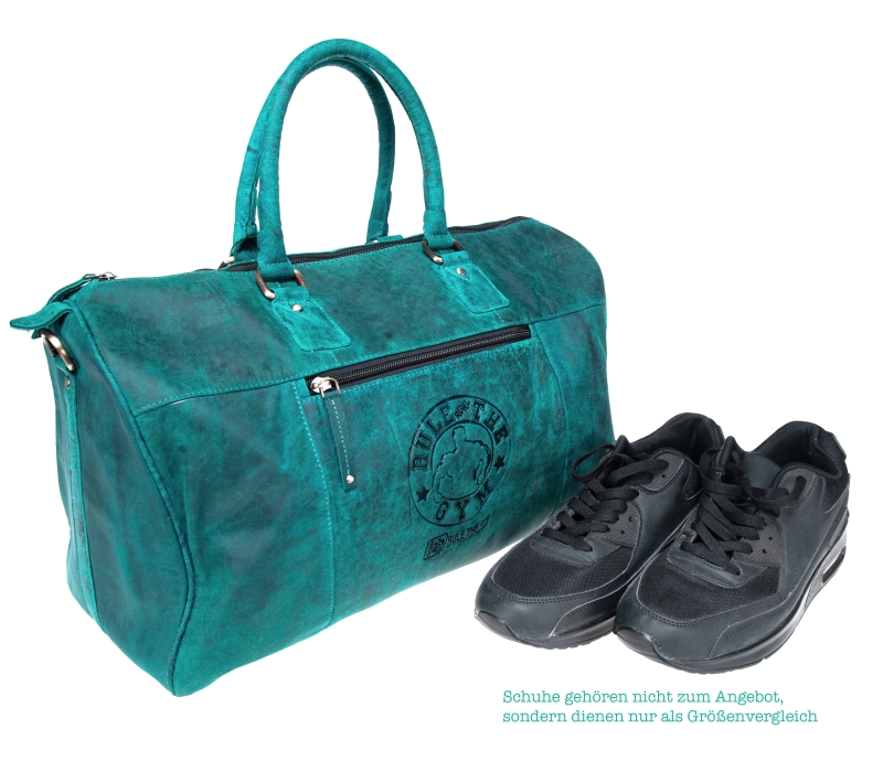 Sport- & Reisetasche (türkis Vintage-Leder)