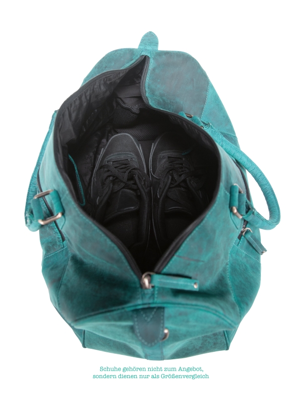 Sport- & Reisetasche (türkis Vintage-Leder)