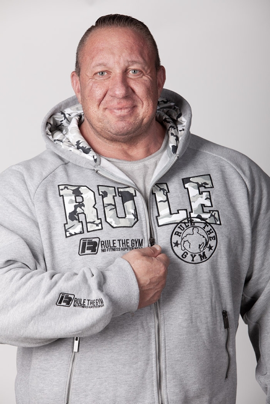 Hoodie-Kapuzenjacke "Heavy" (Grau & Camo) mit Flex-Zonen