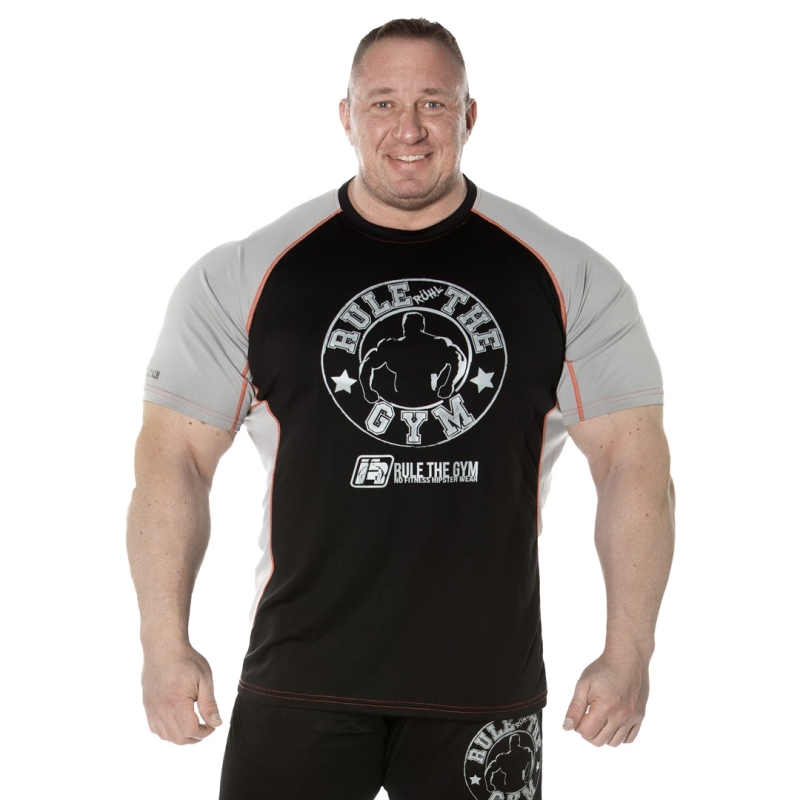 Raglan T-Shirt "Schwarz-Grau" Red-Line [Thermo | Funktion]