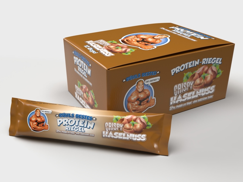 12 Protein-Riegel in Box, Crispy-Haselnuss