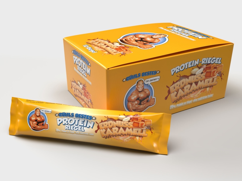 12 Protein-Riegel in Box, Erdnuss-Karamell