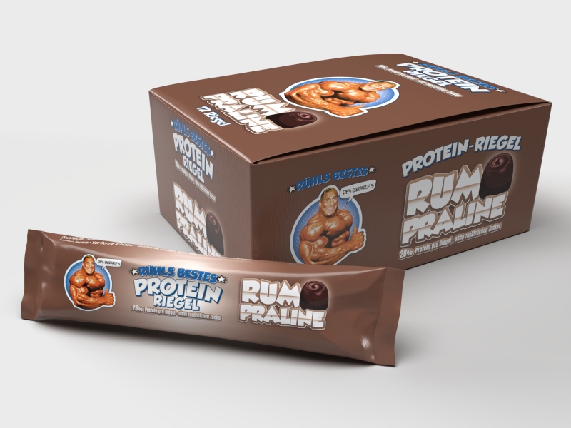 12 Protein-Riegel in Box, Rum-Praline