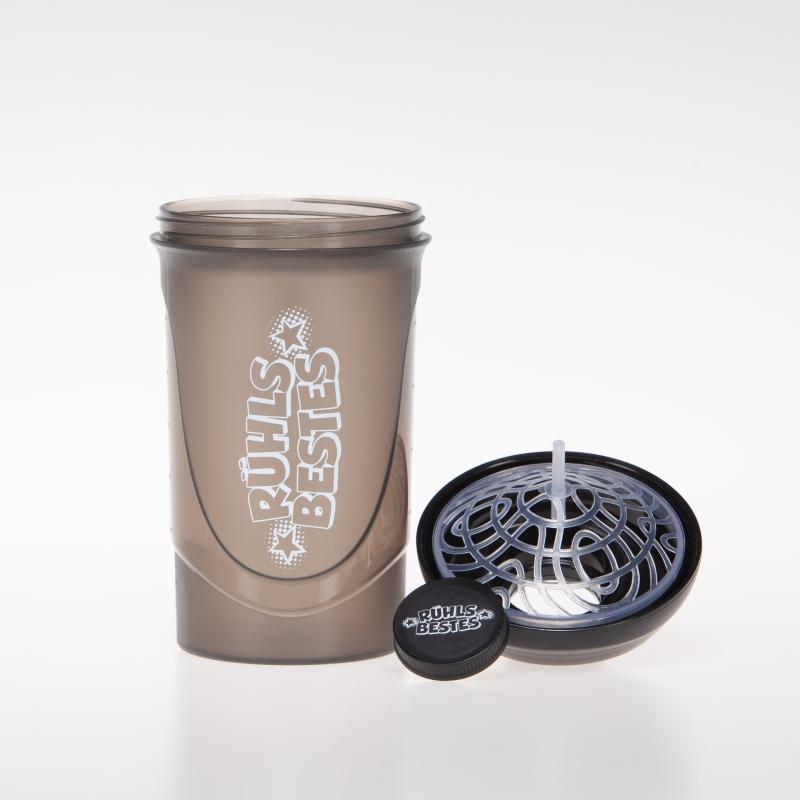 Shaker transparent-schwarz mit Siebeinsatz