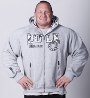 Hoodie-Kapuzenjacke "Heavy" (Grau & Camo) mit Flex-Zonen