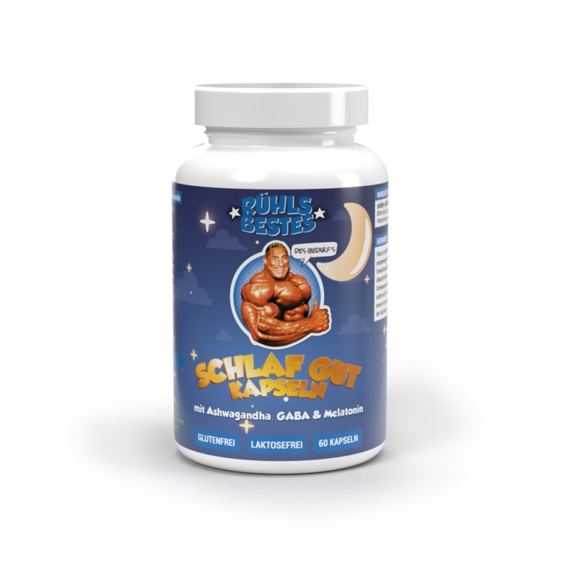 Schlaf gut Kapseln (Melatonin+GABA+Ashwagandha)
