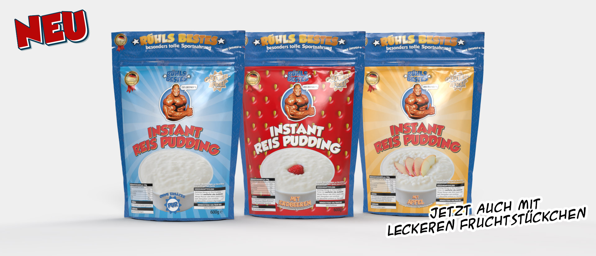 Reis-Pudding mit Fruchtstückchen