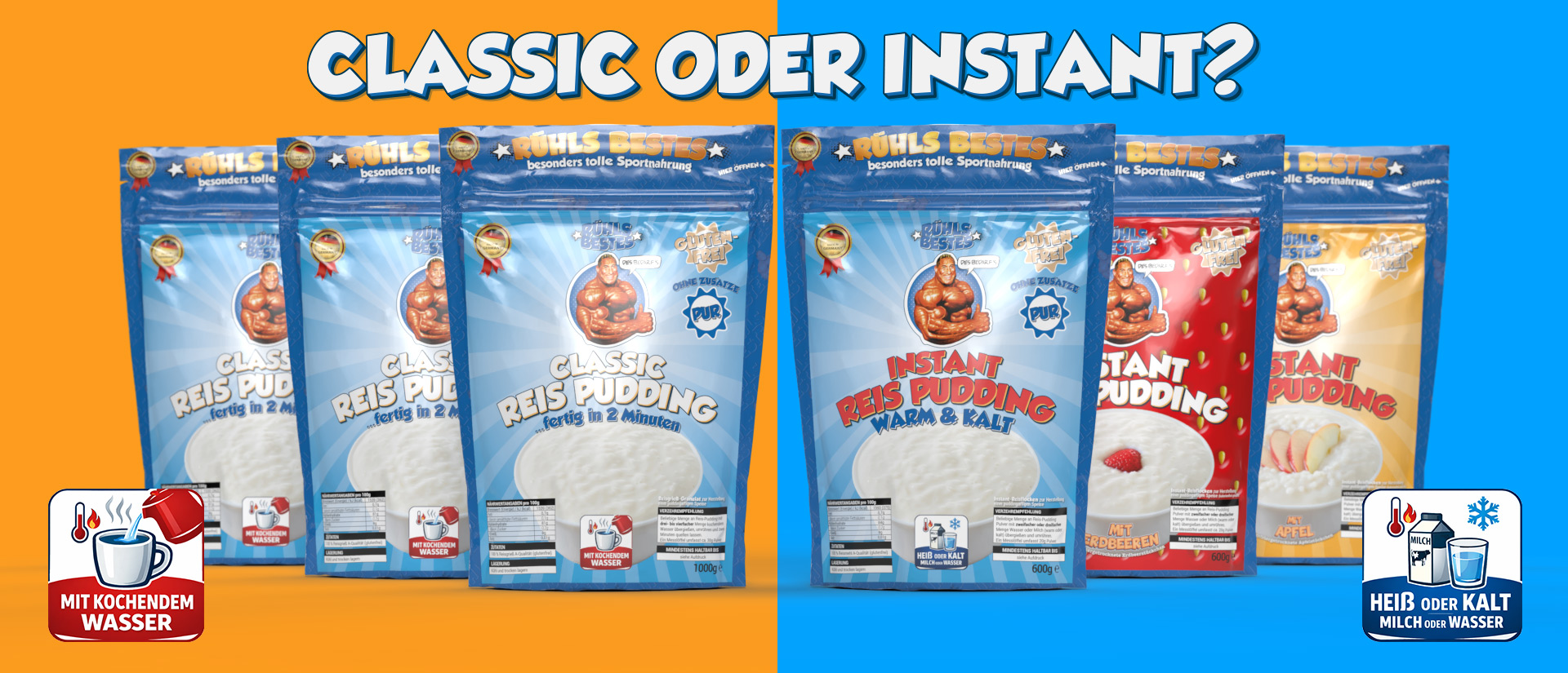 Reis-Pudding Classic oder Instant
