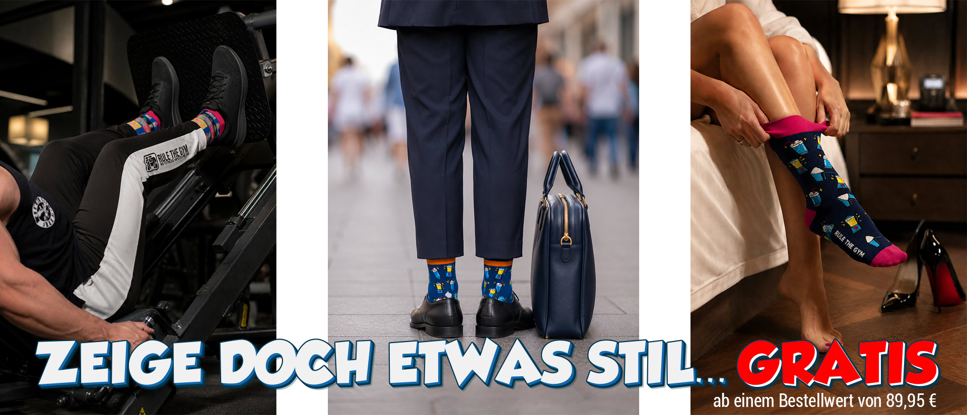 Zeig deinen Stil mit Socken von Rule the Gym